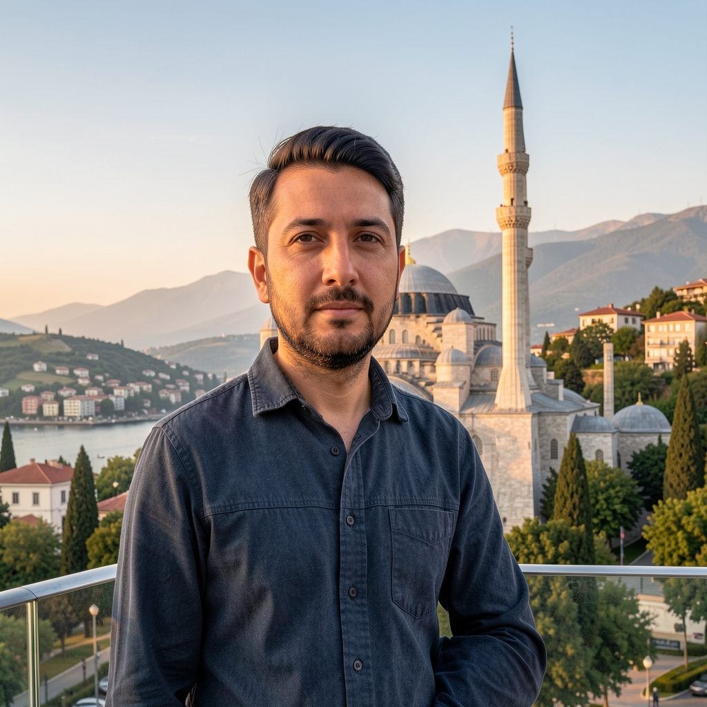 Türkiye'de yaşlanan nüfus demografik piramidi grafikleri ile beyaz masada çalışan araştırmacı