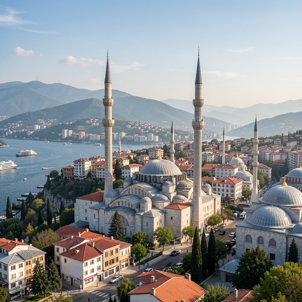 Türkiye'de yaşlı bir hasta ile doktorun modern hastane odasında muayene sırasında samimi konuşması